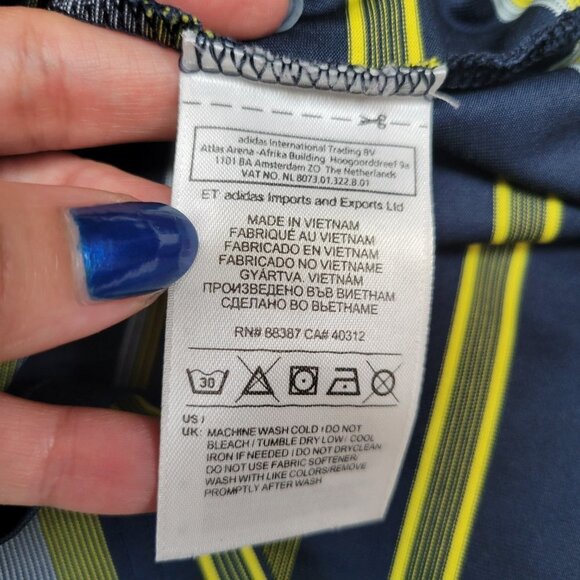 Adidas Men's Polo Shirt with Horizontal Stripes - Size Medium - Picture 6 of 11